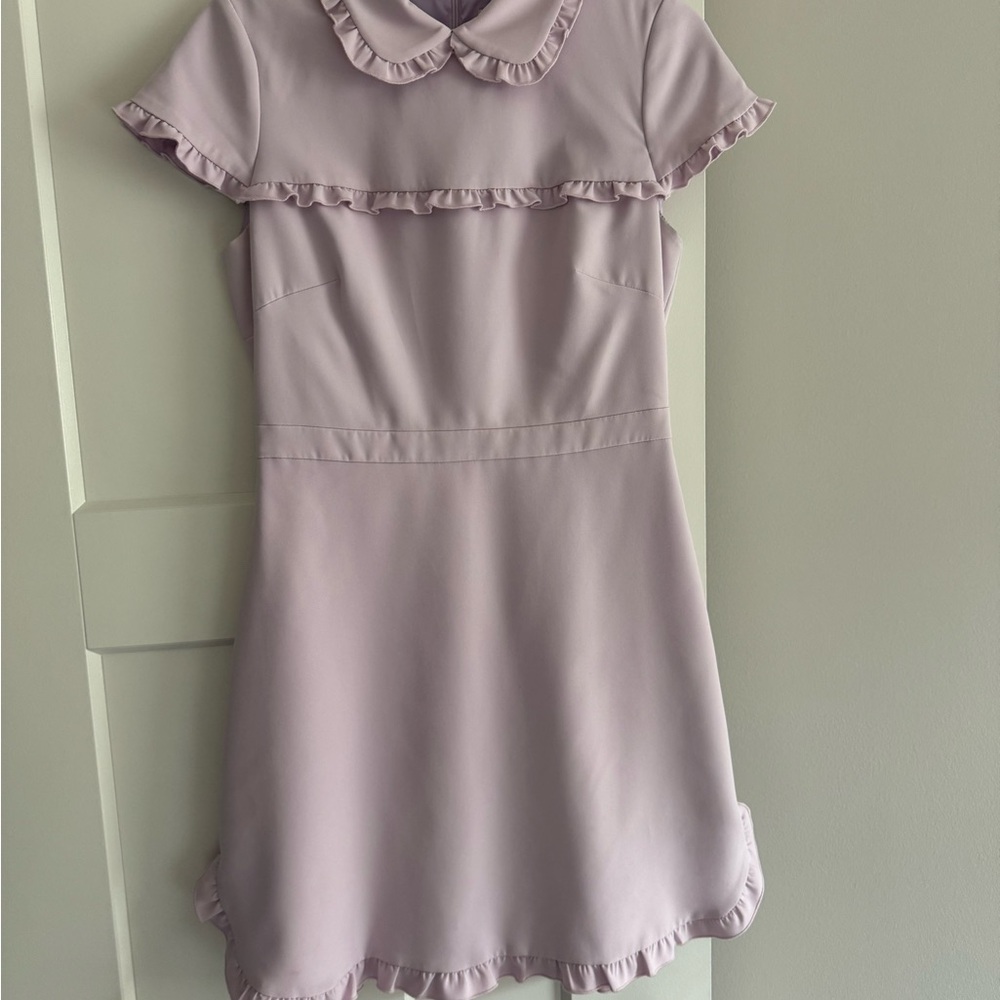 Gal Meets Glam Purple Pink Ruffled Babydoll Dress